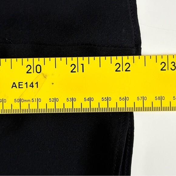 Rebecca Taylor Black Silk Georgette Lace Ruffle Short Sleeve Blouse 4 - Picture 8 of 8